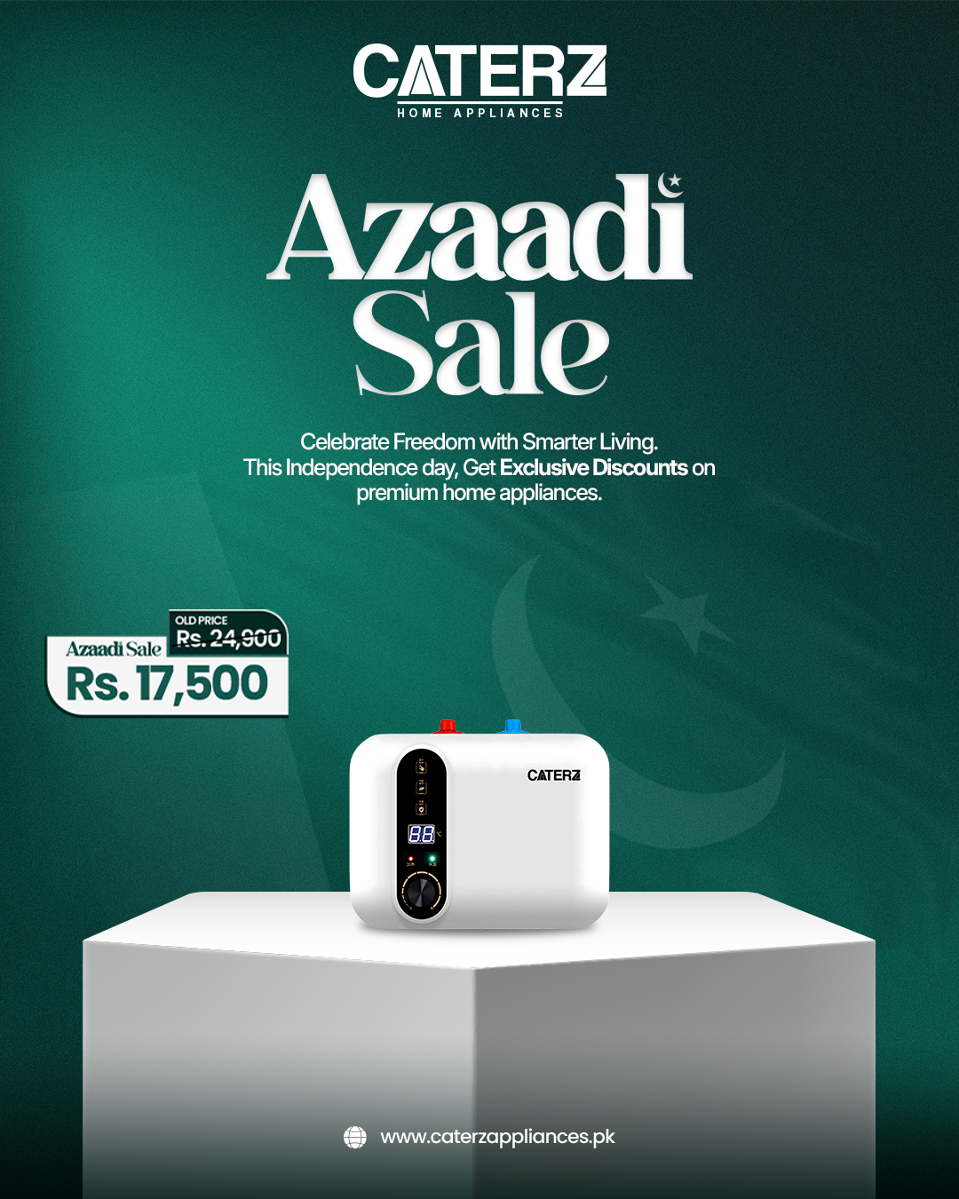 Caterz Geyser CZ-E-10L(WHITE) | Azaadi Sale