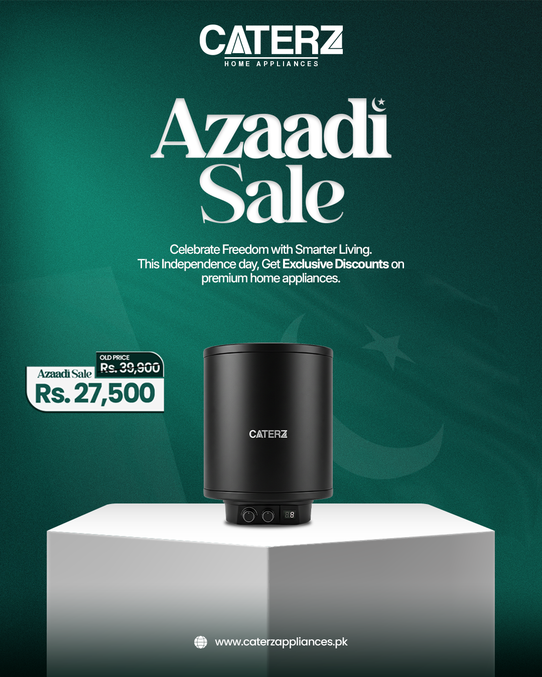 Caterz Geyser CZ-E-30L | Azaadi Sale
